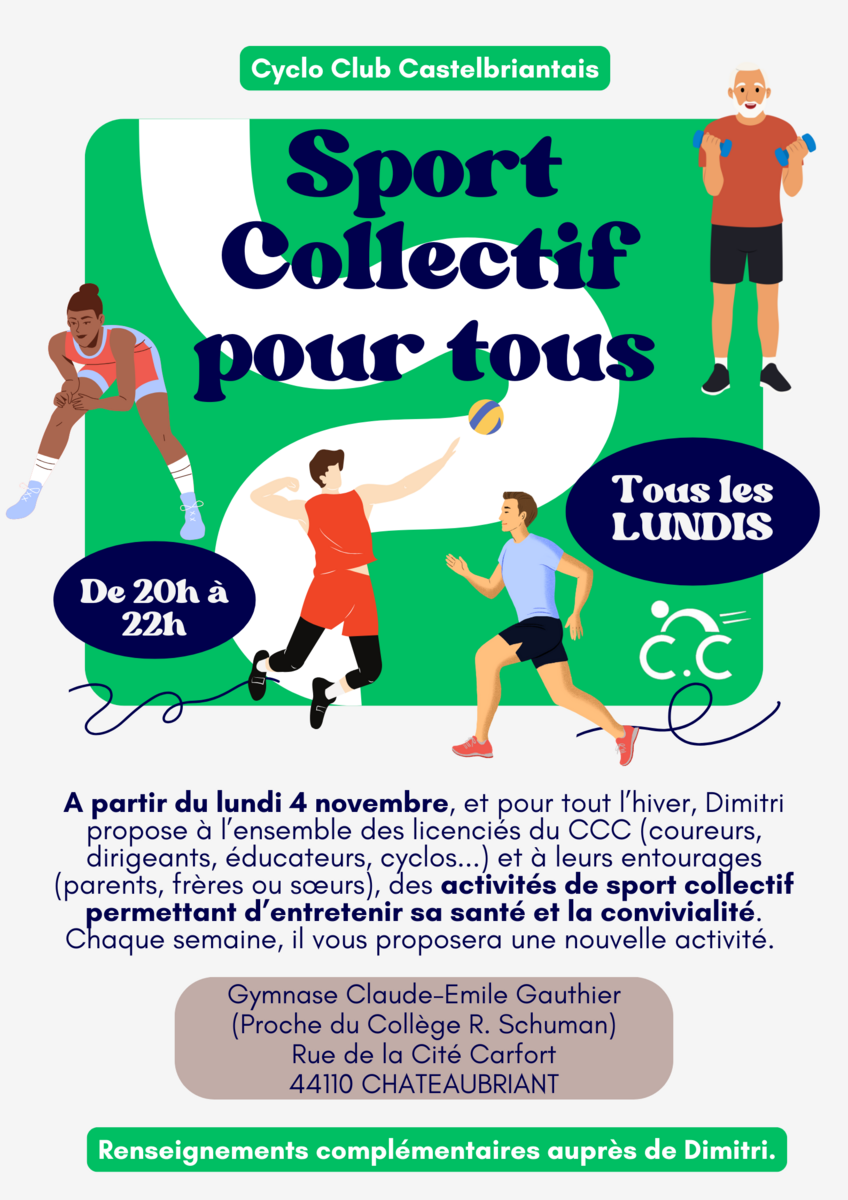 Le lundi soir, c'est activité sports collectifs !