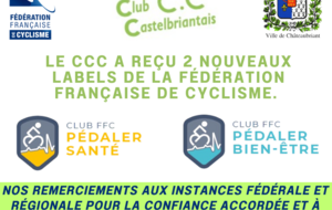 Le CCC obtient 2 nouveaux labels de la FFC.