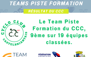 Le Team Piste Formation du CCC, 9ème au classement national