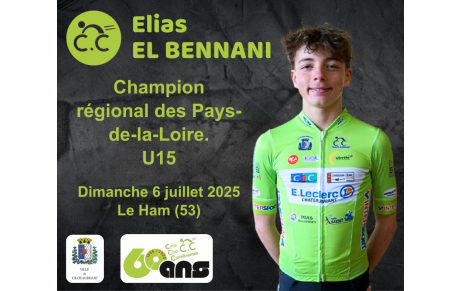 Elias - Champion régional route !